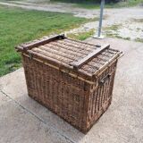 Large wicker rattan trunk 1900