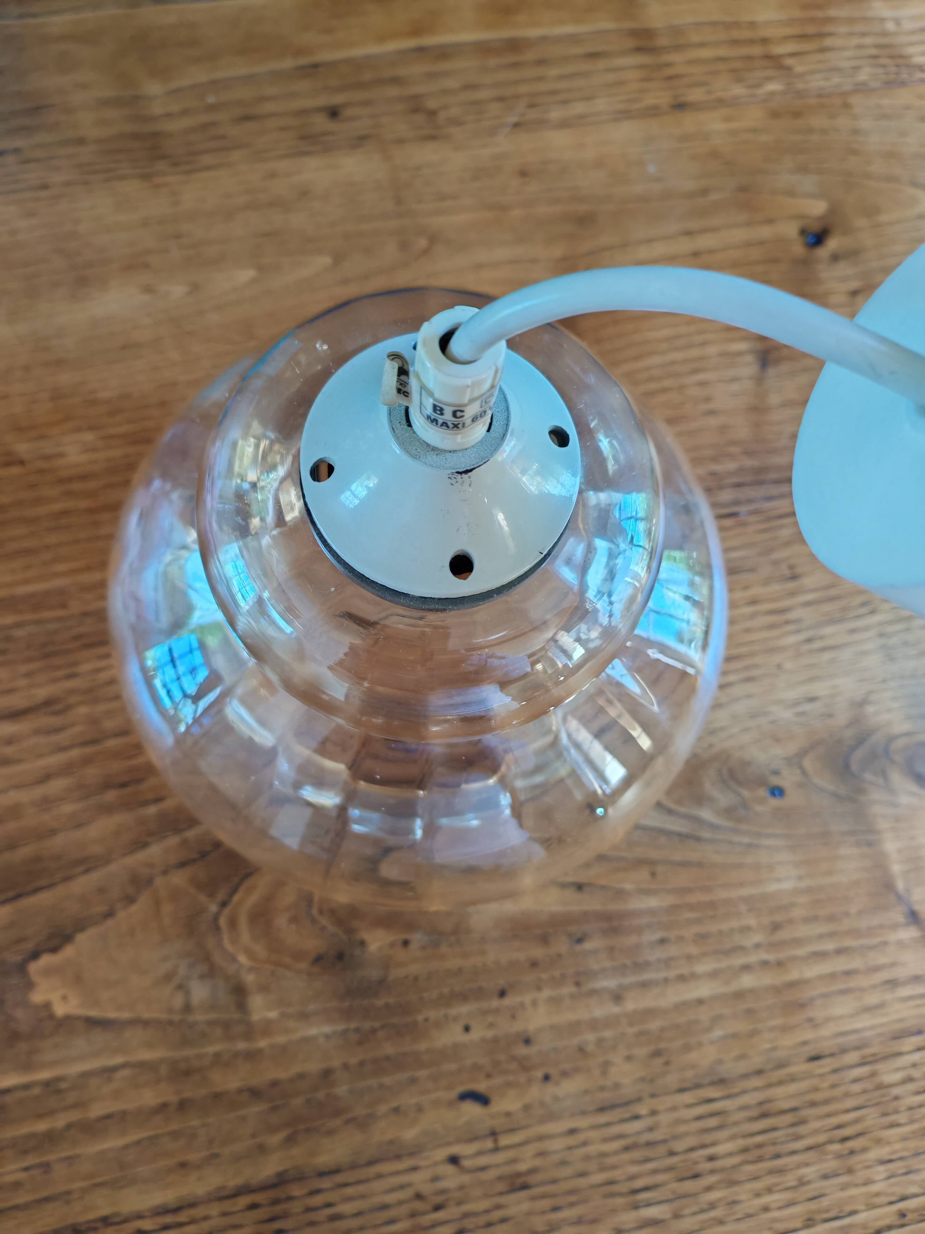 Suspension lustre en verre soufflé