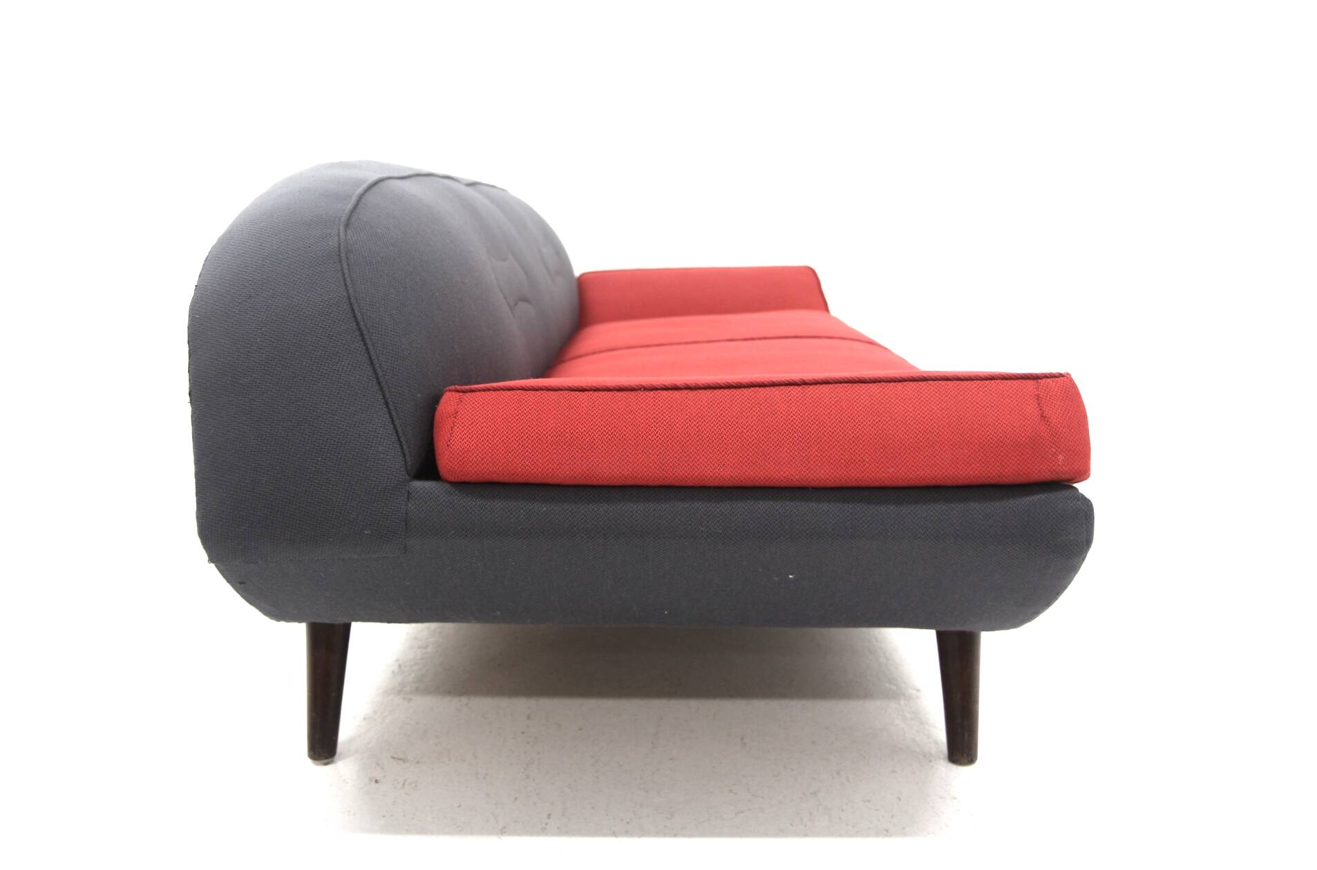 Scandinavian 2-seater leather sofa, Folke Jansson, SM Wincrantz Möbelin, Sweden, 1960