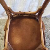 High chair in curved wood - mid. 20th century