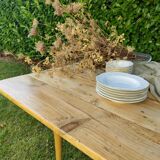 Square country-style drop-leaf table