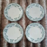 8 antique dessert plates in ironstone
