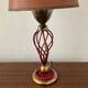 Vintage lamp from the 50s -60s brass and red metal