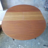 Circular teak table