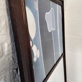 Overmantel mirror abstract decor