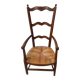 Walnut nanny straw armchair