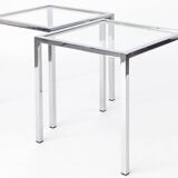 Pair vintage side tables 1970s