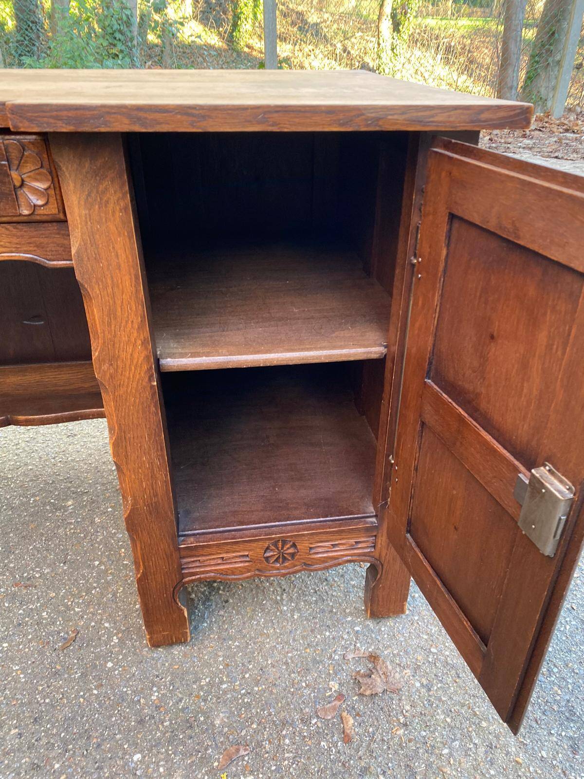 Spanish desk from the 19th century in solid wood 120x65cm