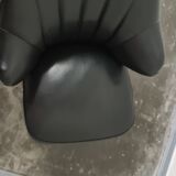 Chaise skai noir vintage