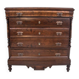 Antique oak chest of drawers, Northern Europe, circa 1890. After renovation.