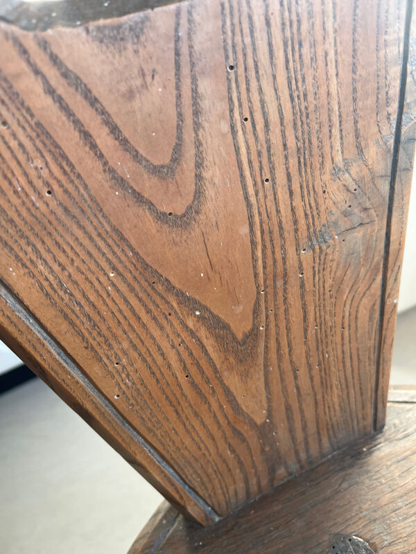 Table avec ses 4 chaises brutaliste année 60
