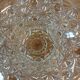 Plat apéritif vintage en verre moulé