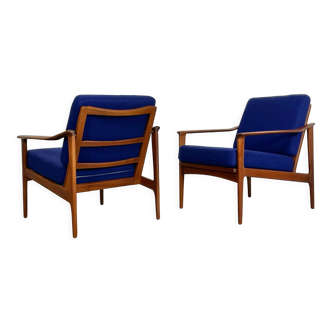 Danish teak easy chairs by Ib Kofod- Larsen 1960s