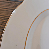 Gien Gardanne dishes, pink and yellow (1 oval, 2 round ones, one of which is hollow)