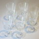 8 glasses with semi-crystal stems