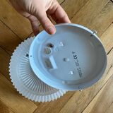 Molded glass flower wall light