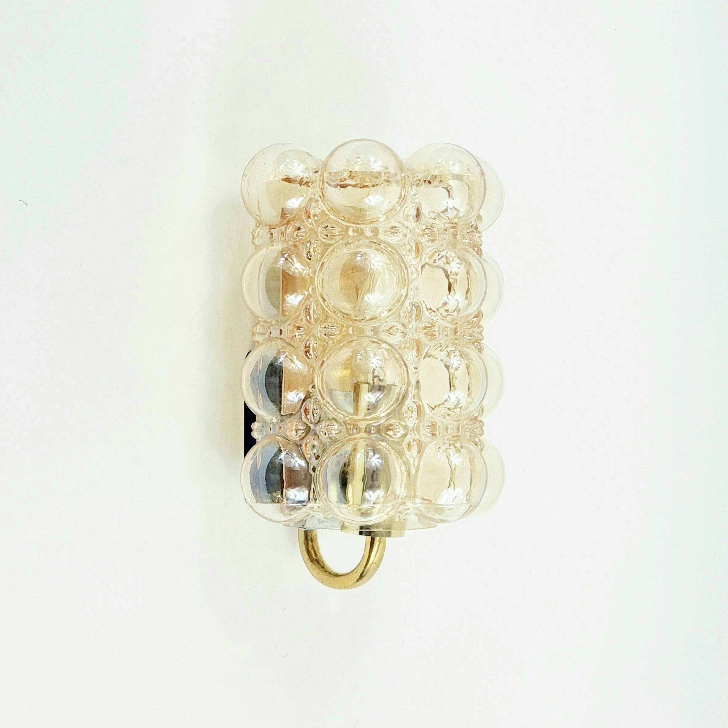 Set of 4 Mid-Century Bubble Glass Wall Lights - H. Tynell, Limburg, 1960s