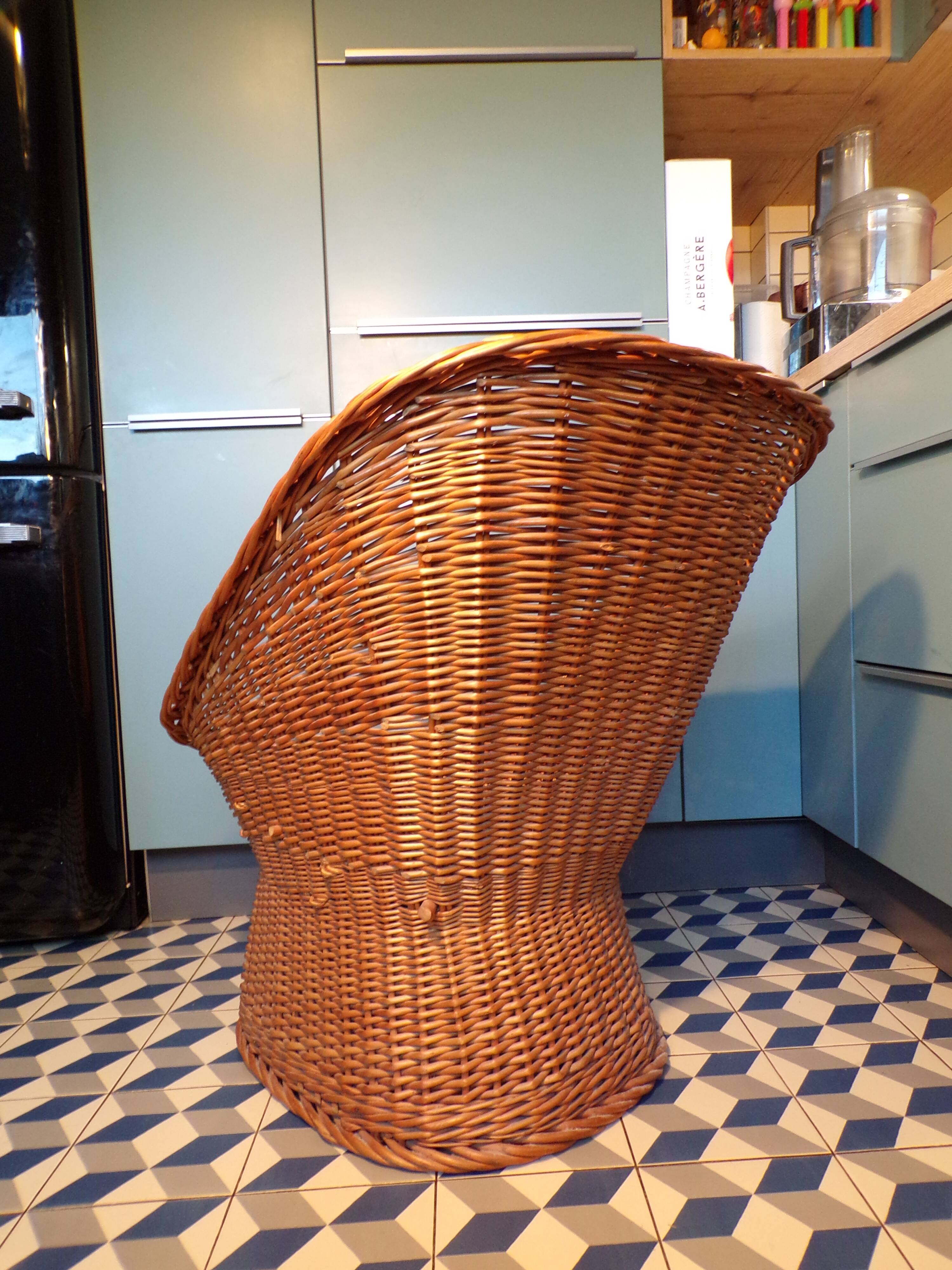 Vintage rattan armchair