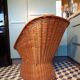 Fauteuil en rotin vintage
