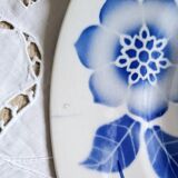 6 old mismatched earthenware dinner plates