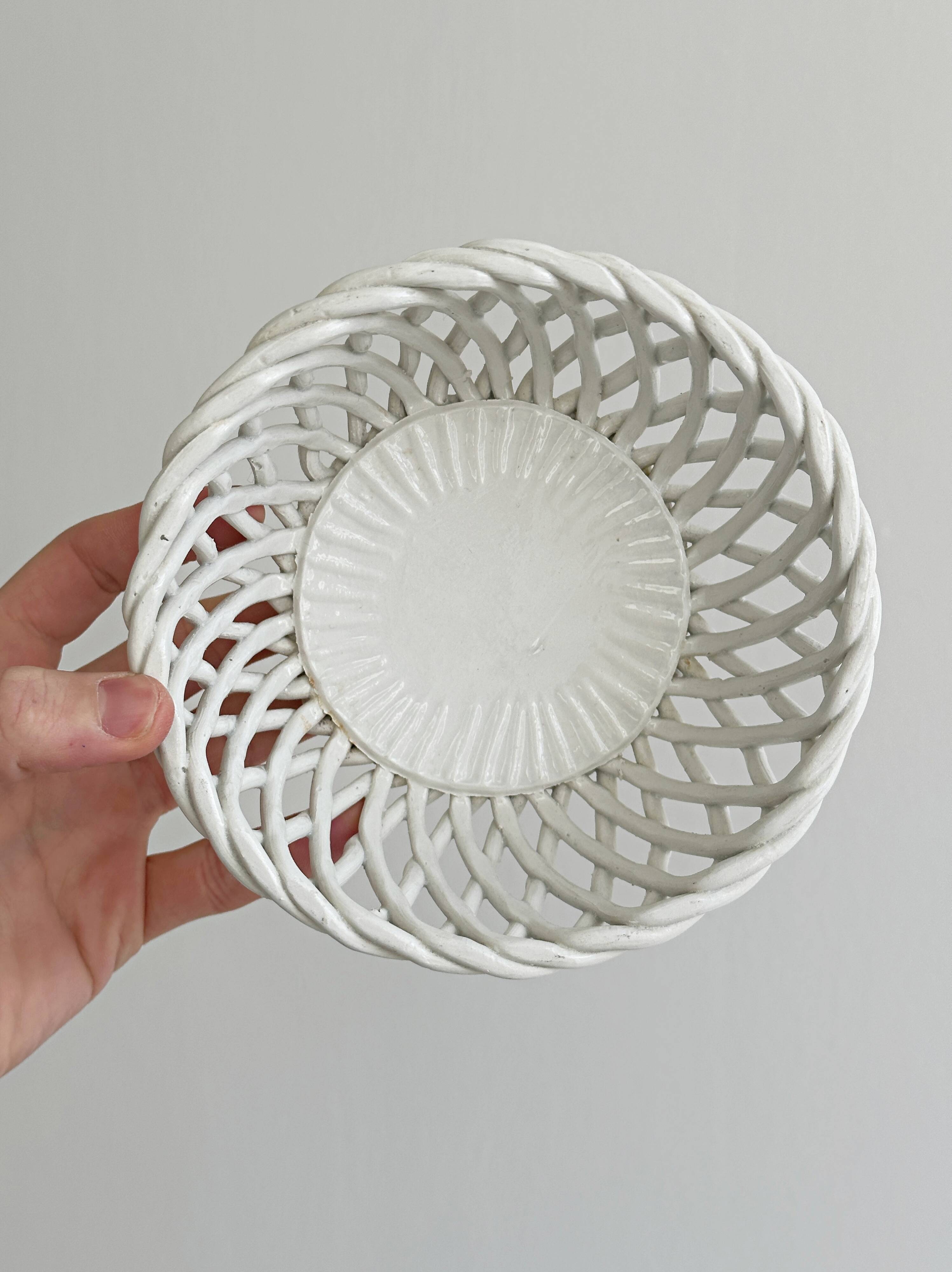 White openwork cup