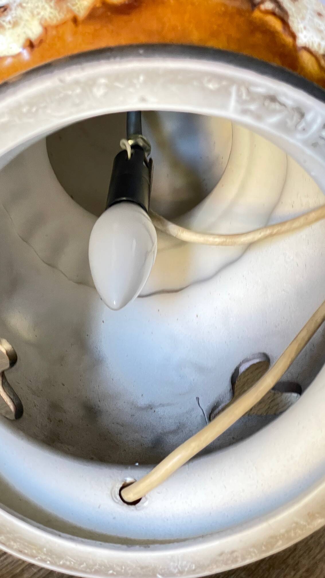 Lamp ceramic fat lava double lighting 70s