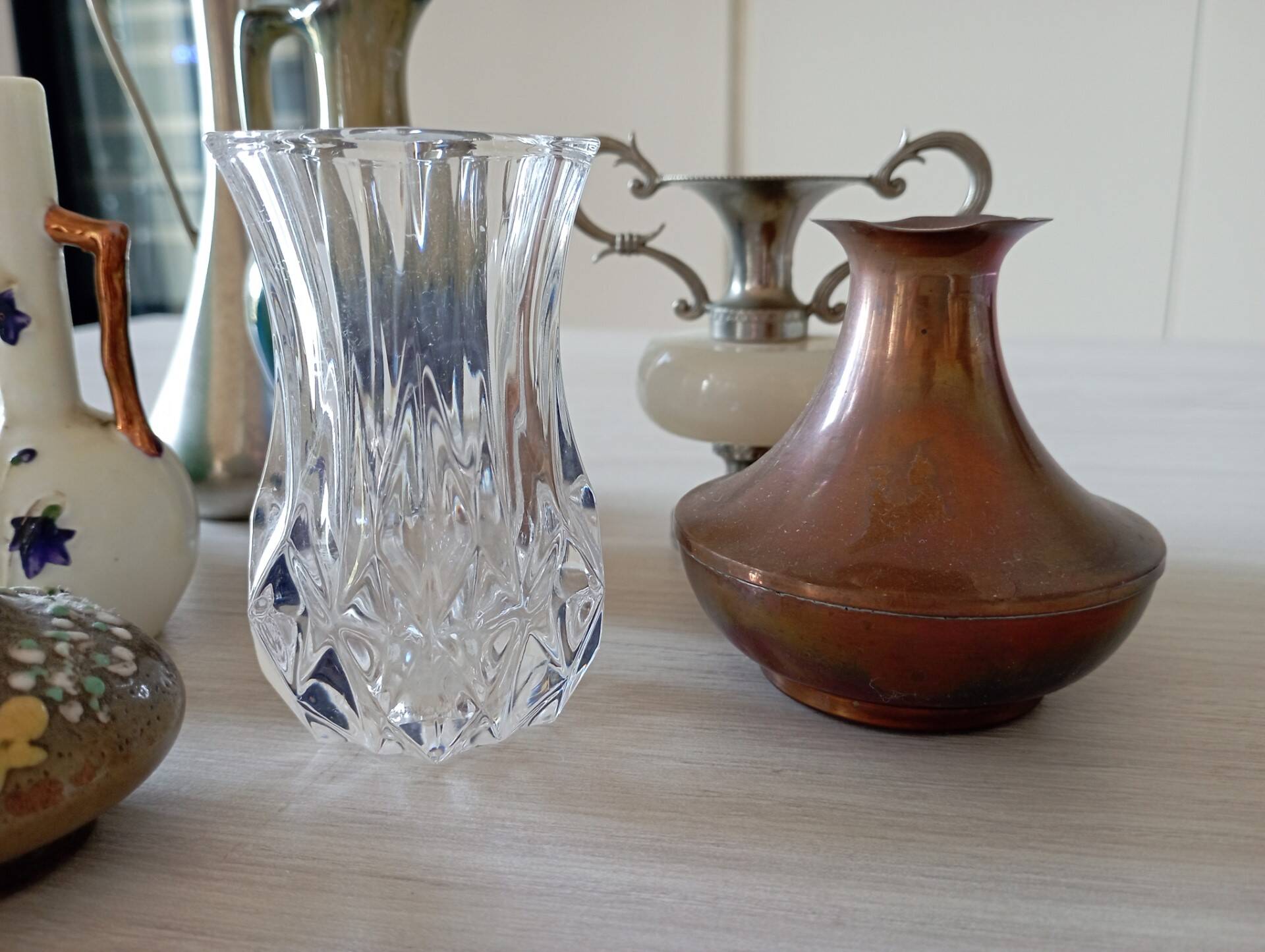 Lot of 8 old miniature vases