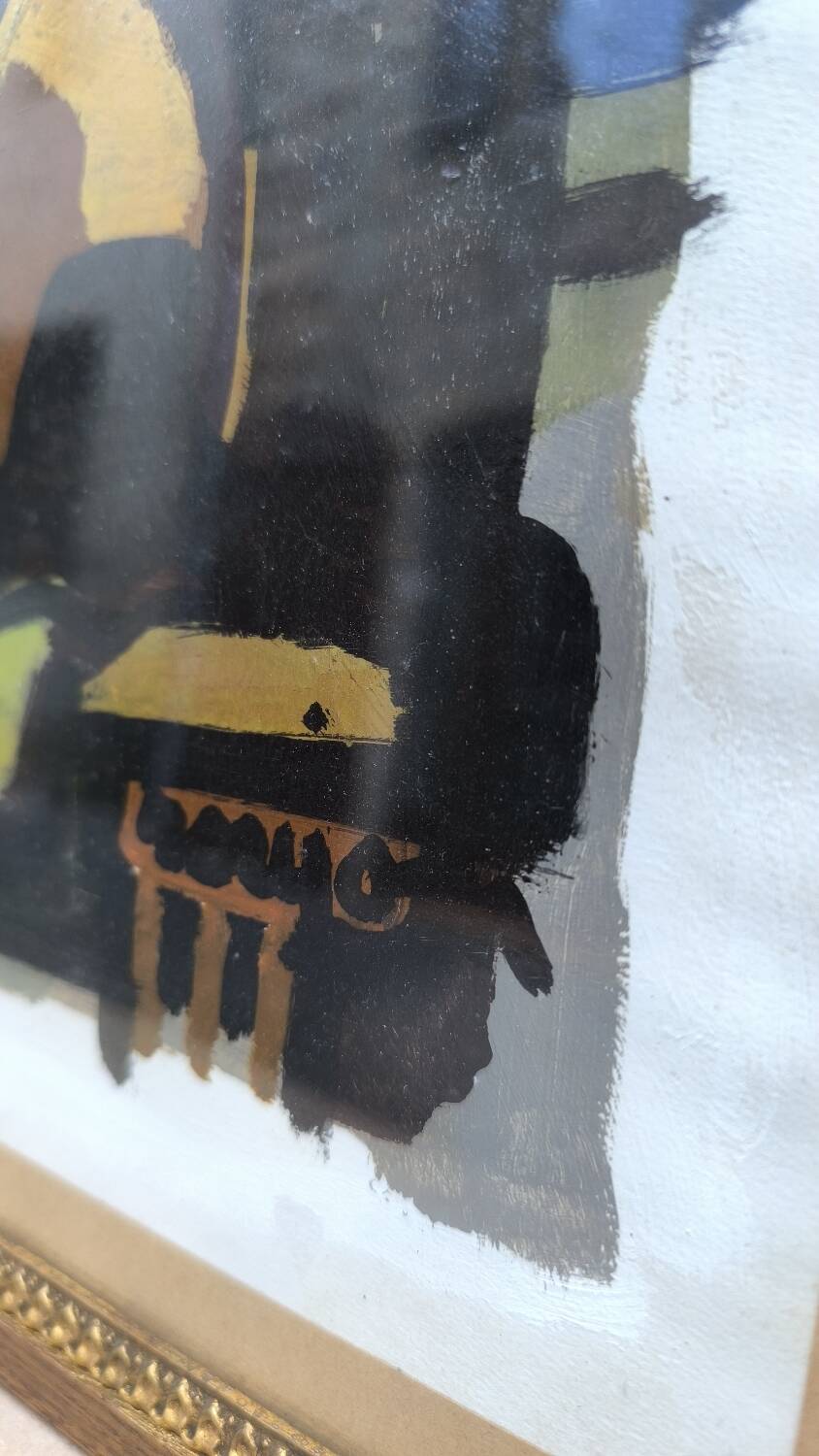 Oil on cardboard by Guy Rougon 1970