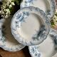 Lot de 8 assiettes creuses anciennes en terre de fer - modèle Régence