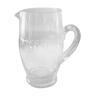 Engraved glass water pitcher