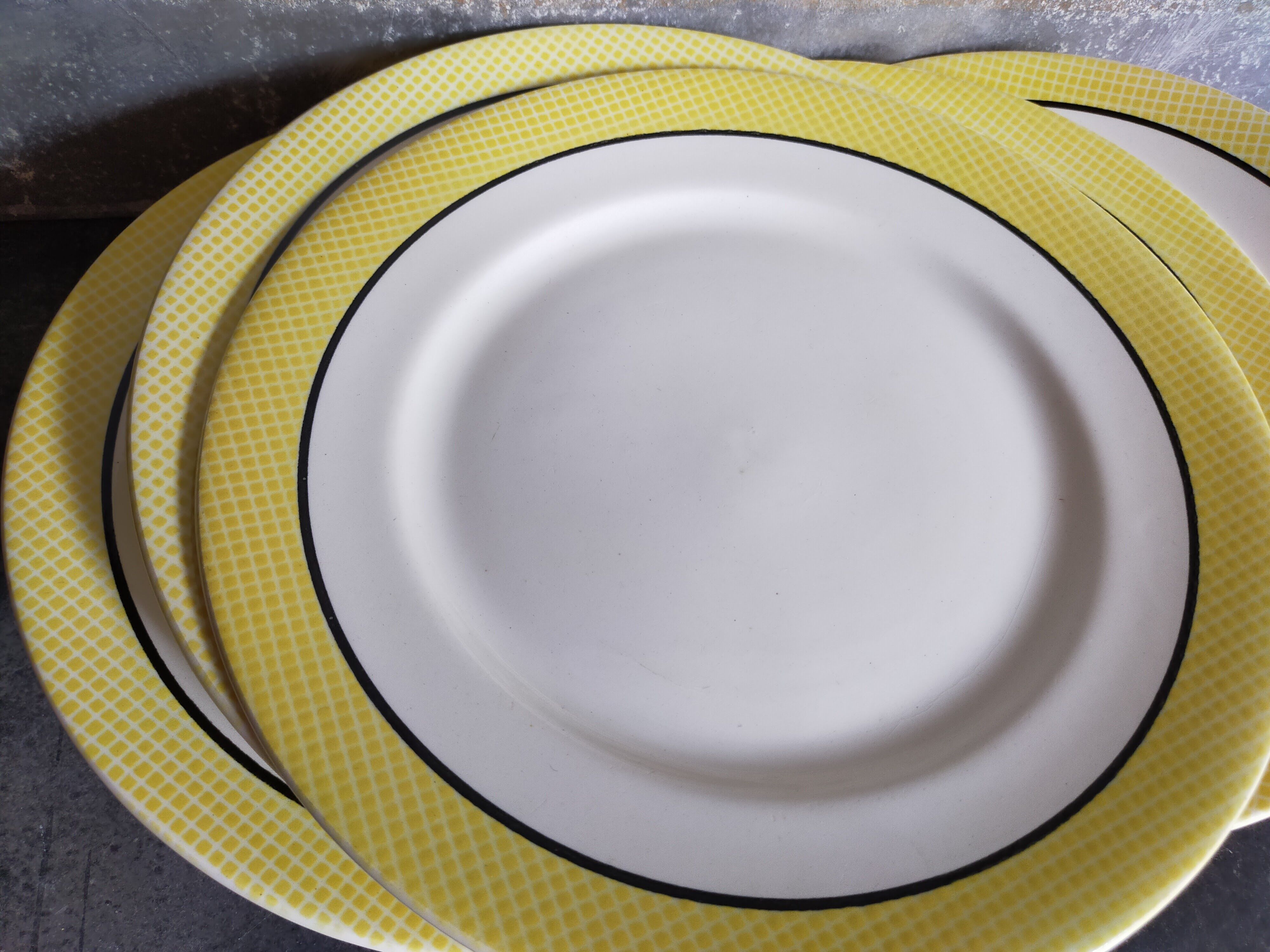 Eight dessert plates from Salins service "Menton" 50s