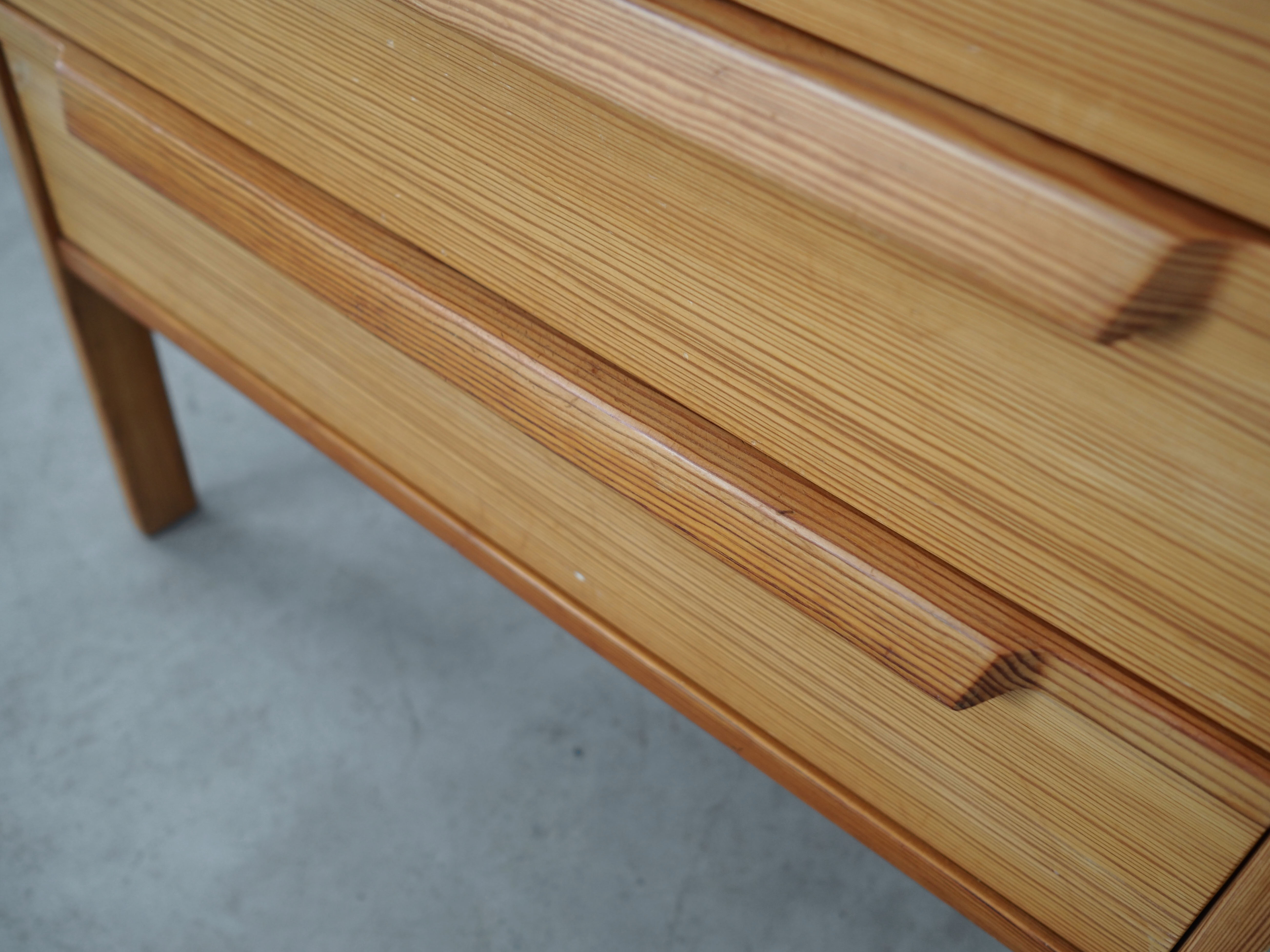Pine chest of drawers, Swedish design, 70s, made in Sweden