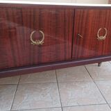 Empire style display cabinet in mahogany veneer