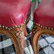 Set of Louis XV Cabriolet Chairs – Carved Wood & Bordeaux Leather