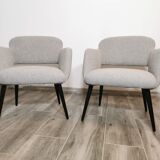 Mid-century restored pair of armchairs