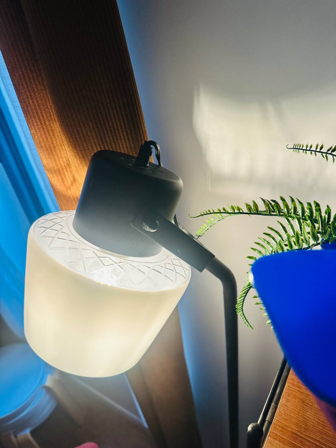 Vintage opaline designer floor lamp