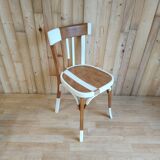 Set of 6 white feather bistro chairs