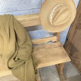 Large oak church pew