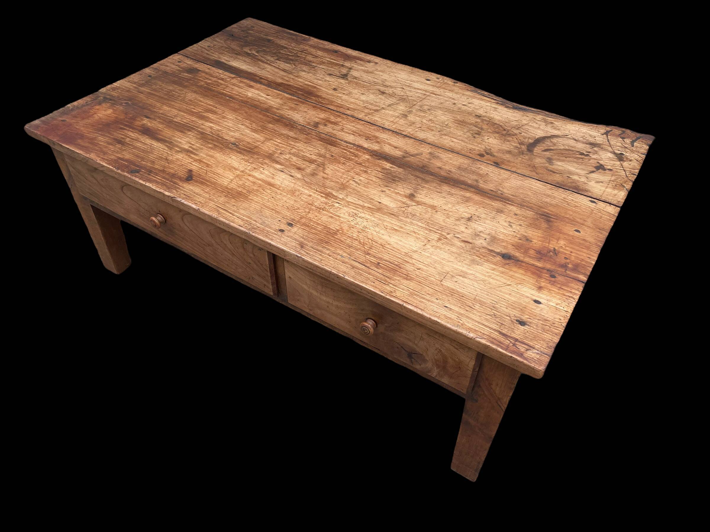 Table basse rustique 2 tiroirs