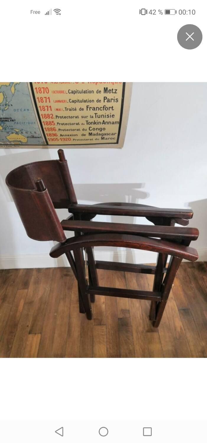 Fauteuil de scénariste en cuir