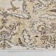 Vintage Turkish rug in beige and brown with floral medallion, 192 × 294 cm