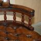 Vintage Chesterfield captain's chair in leather