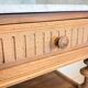 Console or dressing table in solid oak.