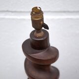 Vintage lamp foot x 2, floor lamp, floor lamp, twisted wood lamp and wrought iron, chalet