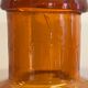 Amber glass bottle vase