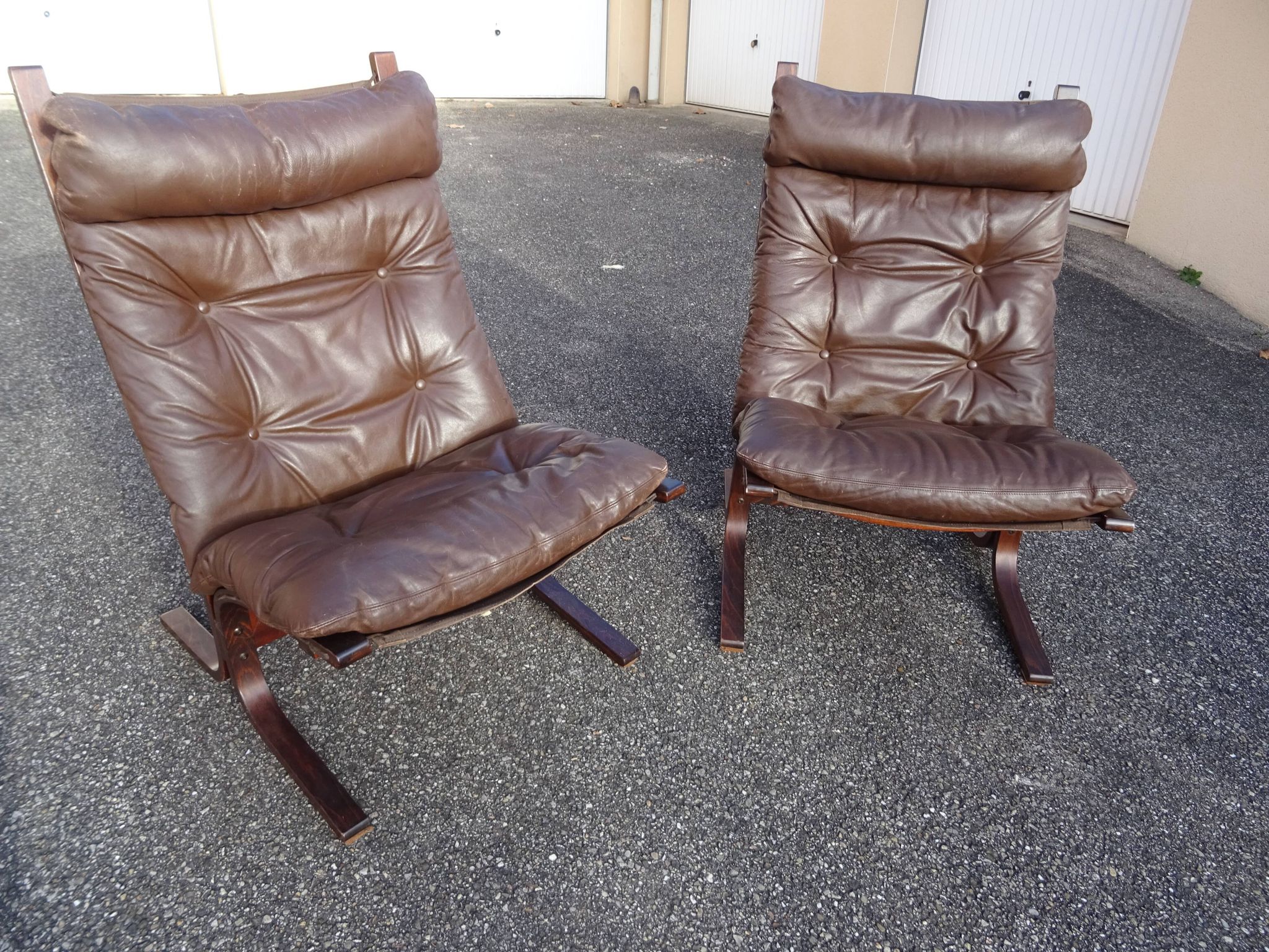 Pair of Siesta armchairs Scandinavian design Ingmar Relling Westnofa Year 70