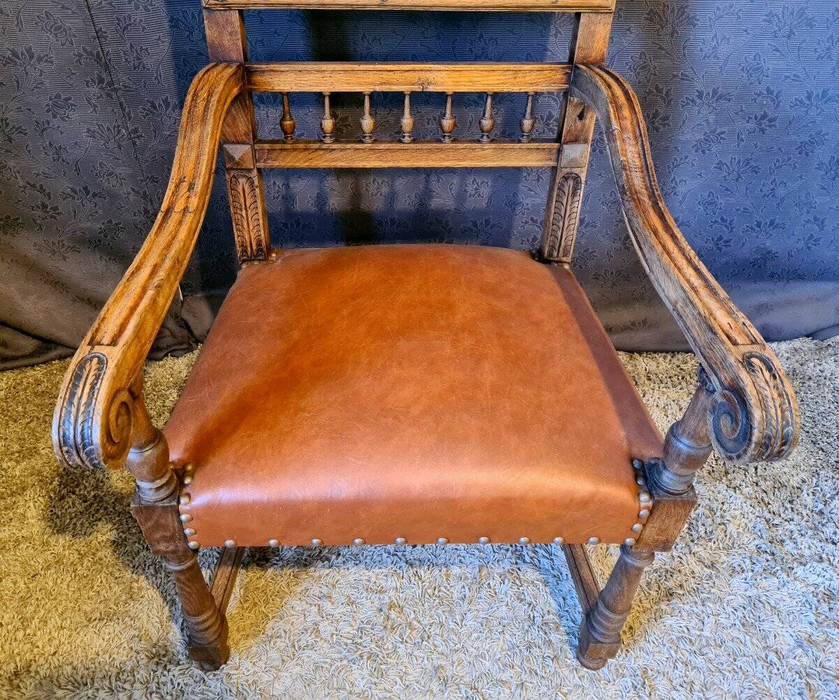 20th century oak armchair