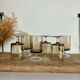 6 luminarc france smoked glasses