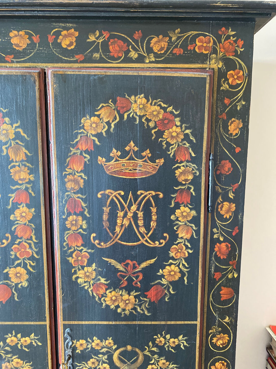Painted nineteenth century cabinet