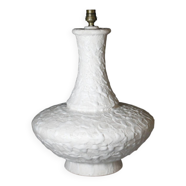 Grand pied de lampe céramique vintage brutaliste West Germany 1960s